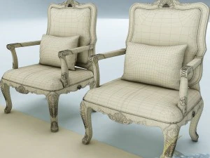 sofa set 034 3D Model