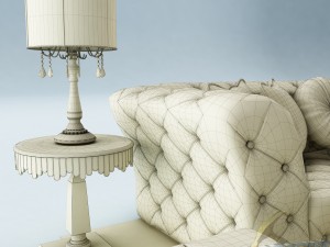 sofa set 034 Model 3D