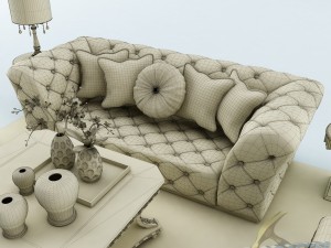 sofa set 034 Model 3D