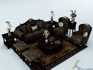 set divani 035 Modello 3D
