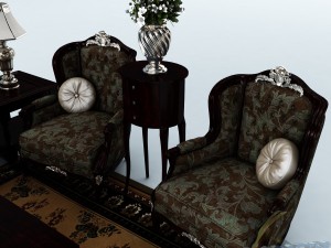 sofa set 035 3D Модель