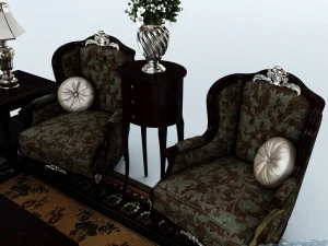 sofa set 035 3D Model