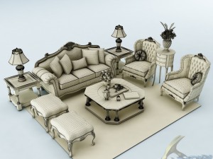 sofa set 035 3D Модель