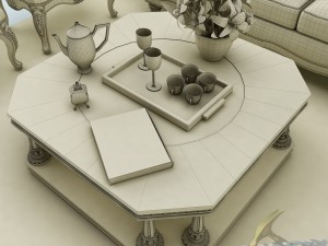 sofa set 035 3D Модель