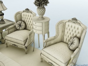 sofa set 035 3D Модель