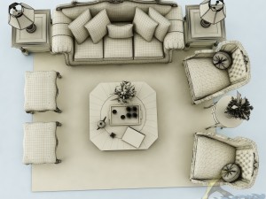 sofa set 035 3D Модель