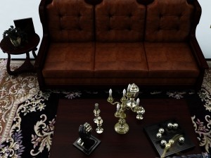 sofa set 038 3D मॉडल