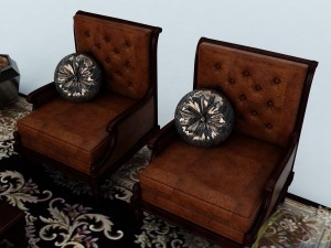 sofa set 038 3D मॉडल