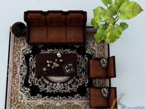 sofa set 038 3D मॉडल