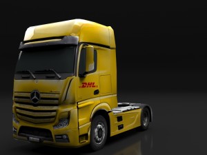 mercedes benz actros dhl ups fedex 3D Модель