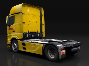 mercedes benz actros dhl ups fedex 3D Модель