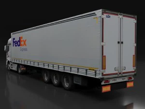 mercedes benz actros dhl ups fedex 3D Model