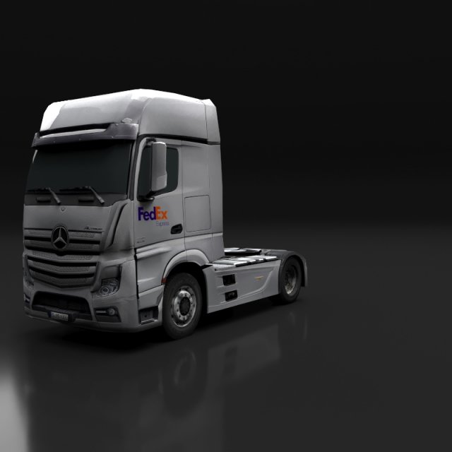 mercedes benz actros dhl ups fedex 3D Model in Truck 3DExport