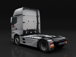 mercedes benz actros dhl ups fedex 3D Модель