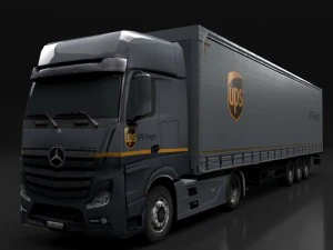 mercedes benz actros dhl ups fedex 3D Model