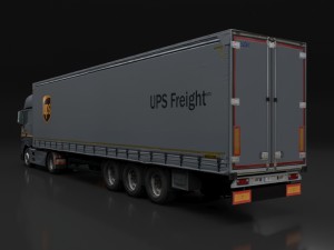 mercedes benz actros dhl ups fedex 3D Модель