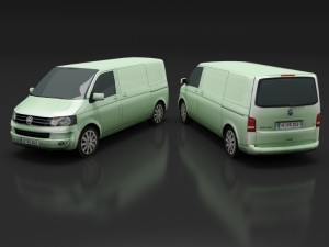 volkswagen transporter t5 3D 模型