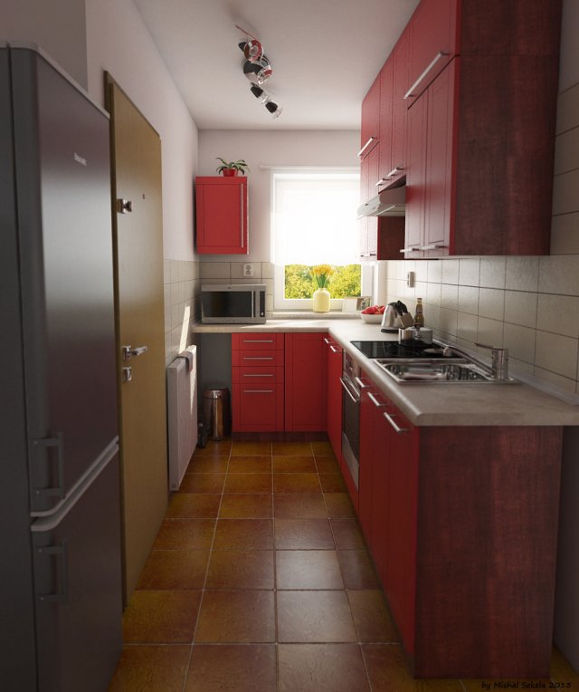 modern kitchen 3D Модель .c4d .max .obj .3ds .fbx .stl .blend 