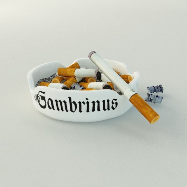 ashtray Modelo 3D .c4d .max .obj .3ds .fbx .stl .blend 
