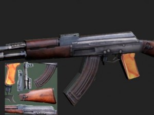 ak47 lowpoly 3D Модель