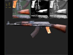 ak47 lowpoly 3D Модель