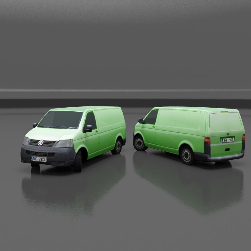 volkswagen transporter t5 3D Model in Van and Minivan 3DExport