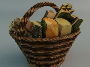 wicker basket Modelo 3D