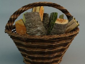 wicker basket 3Dモデル
