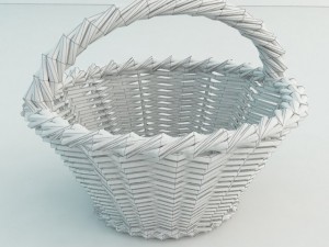 wicker basket 3Dモデル