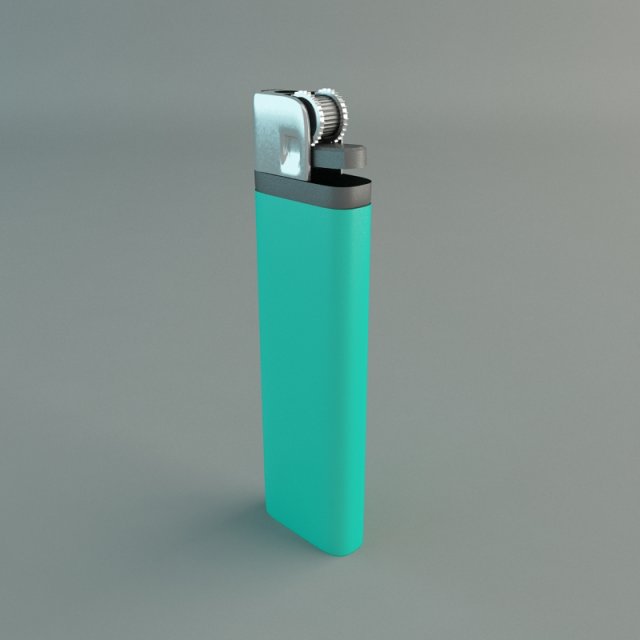 cigarette lighter 3D Model .c4d .max .obj .3ds .fbx .stl .blend 