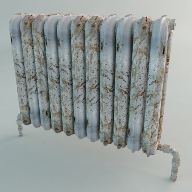 old radiator heating 3D 모델 .c4d .max .obj .3ds .fbx .stl .blend 