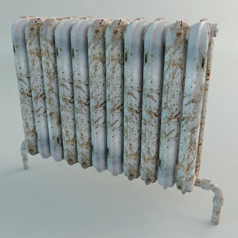 old radiator heating 3D Model .c4d .max .obj .3ds .fbx .stl .blend