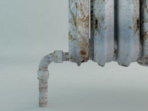 old radiator heating 3D 모델