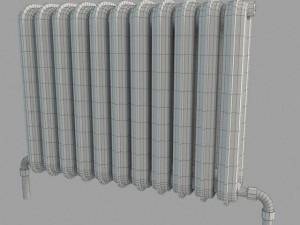 old radiator heating 3D 모델