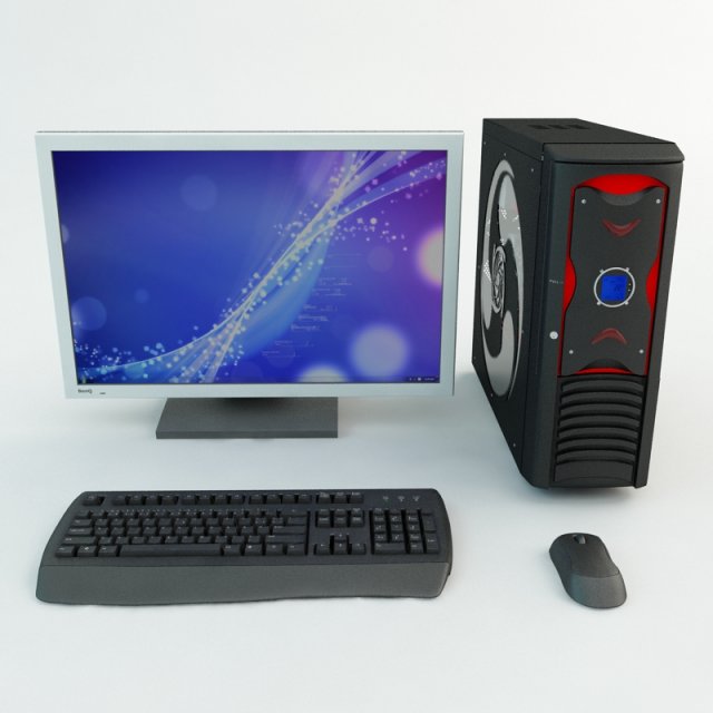 computer pc 3D 모델 .c4d .max .obj .3ds .fbx .stl .blend 