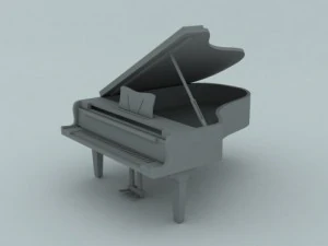 pianoforte a coda Modello 3D