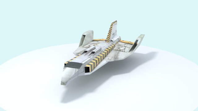 hunting aircraft low poly Model 3D .c4d .max .obj .3ds .fbx .stl .blend 