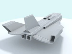 hunting aircraft low poly 3D Model