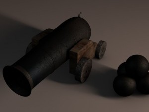 pirate cannon 3D-Modell