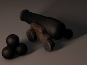 pirate cannon 3Dモデル
