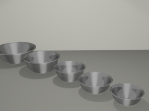 metal mixing bowls Modello 3D