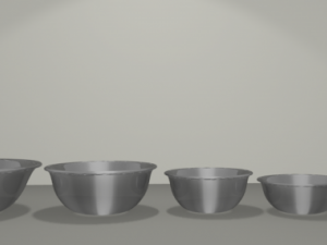 metal mixing bowls 3D Model