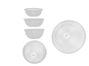 metal mixing bowls 3D Model