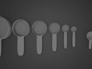 measuring cup and spoon set 3D Модель