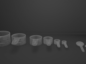 measuring cup and spoon set 3D Модель