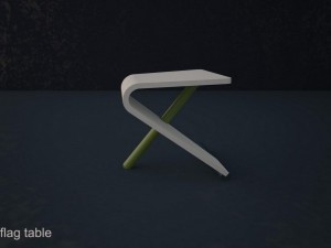 flag table Model 3D
