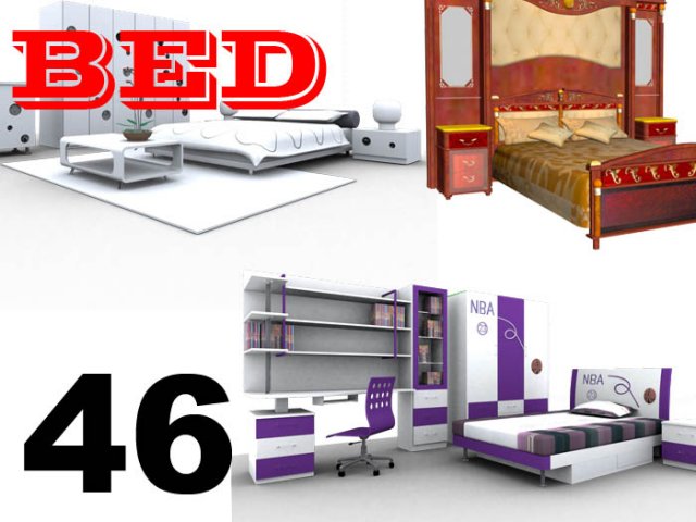 bed vol1 Model 3D .c4d .max .obj .3ds .fbx .stl .blend 