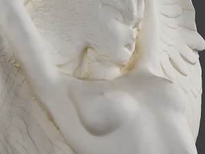 winged nude female sculpture Model 3D