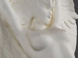 scultura femminile nuda alata Modello 3D