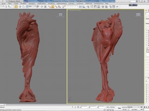 winged nude female sculpture 3Dモデル